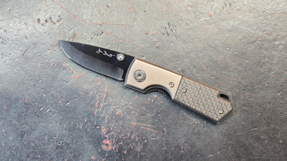 Frost Cutlery Jim Frost Signature Aluminum / Carbon Fiber Zr02 Ceramic/Zirconia Steel Blade (USED)