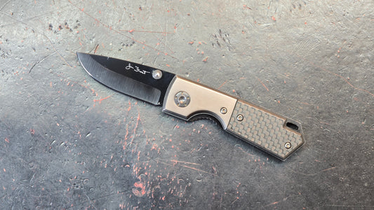 Frost Cutlery Jim Frost Signature Aluminum / Carbon Fiber Zr02 Ceramic/Zirconia Steel Blade (USED)