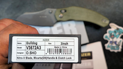 Kizer Bulldog Micarta Handle Nitro-V (NEW)