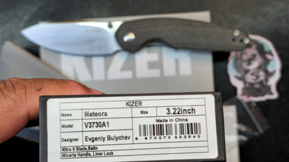Kizer Meteora Black Micarta Handle Nitro-V (NEW)