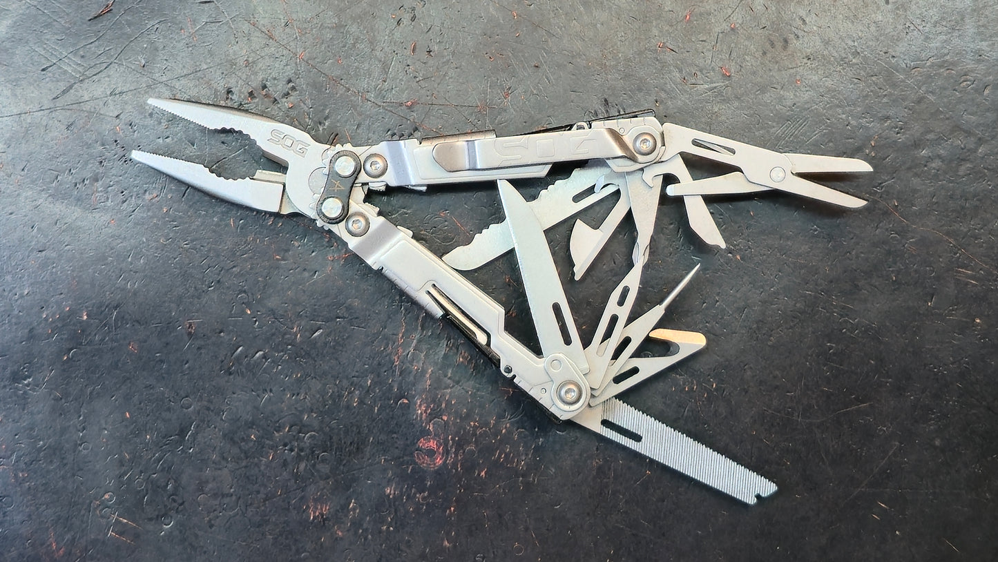 SOG PowerPint MultiTool 18-in-1 Tool Bead Blast Finish (NEW)