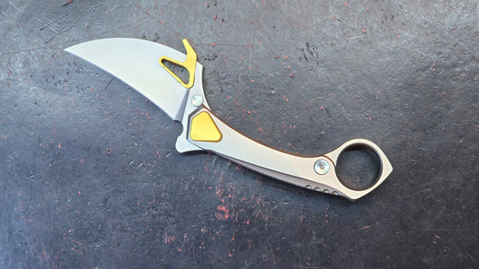 Rike Bakutuk Folding Knife Titanium Handle M390 (NEW)