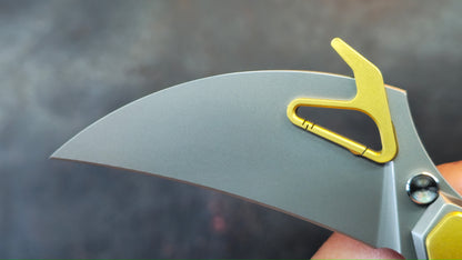 Rike Bakutuk Folding Knife Titanium Handle M390 (NEW)
