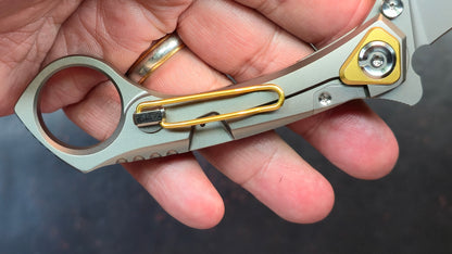 Rike Bakutuk Folding Knife Titanium Handle M390 (NEW)