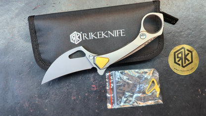 Rike Bakutuk Folding Knife Titanium Handle M390 (NEW)