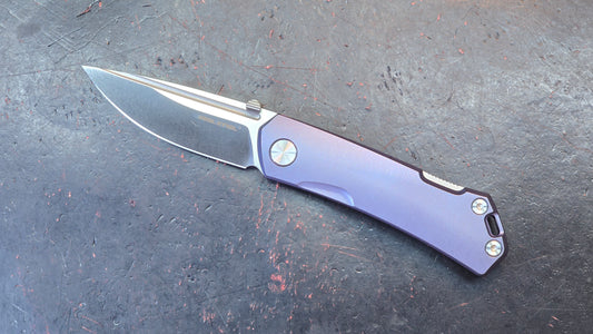 Real Steel Luna Maius Purple Titanium Handle N690 (NEW)
