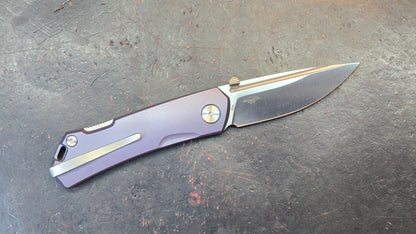 Real Steel Luna Maius Purple Titanium Handle N690 (NEW)