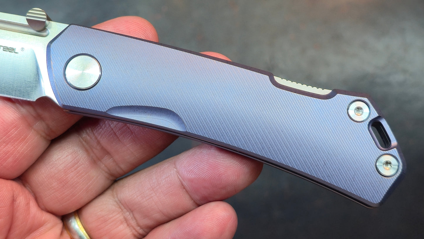 Real Steel Luna Maius Purple Titanium Handle N690 (NEW)