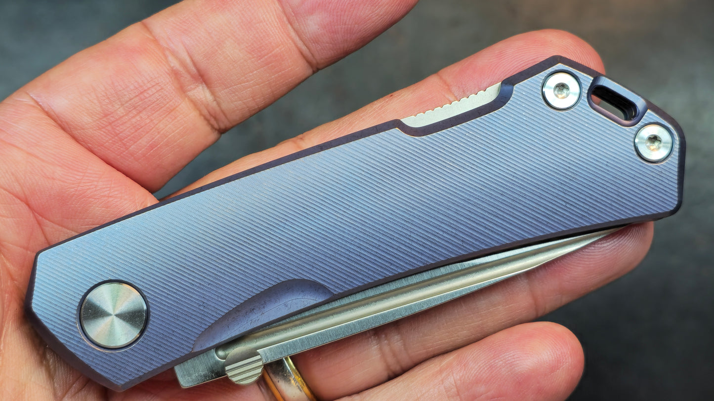 Real Steel Luna Maius Purple Titanium Handle N690 (NEW)