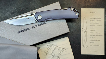 Real Steel Luna Maius Purple Titanium Handle N690 (NEW)