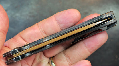 Kansept Quasar Black G10 Handle Dark Rose Gold 154CM (NEW)