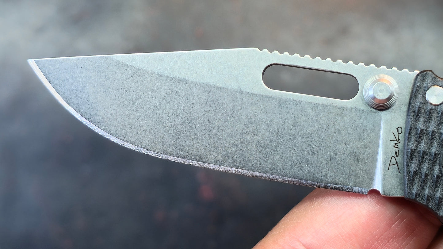 Demko AD20.5 Folding Knife Black Grivory Handle AUS10A (NEW)