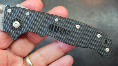 Demko AD20.5 Folding Knife Black Grivory Handle AUS10A (NEW)