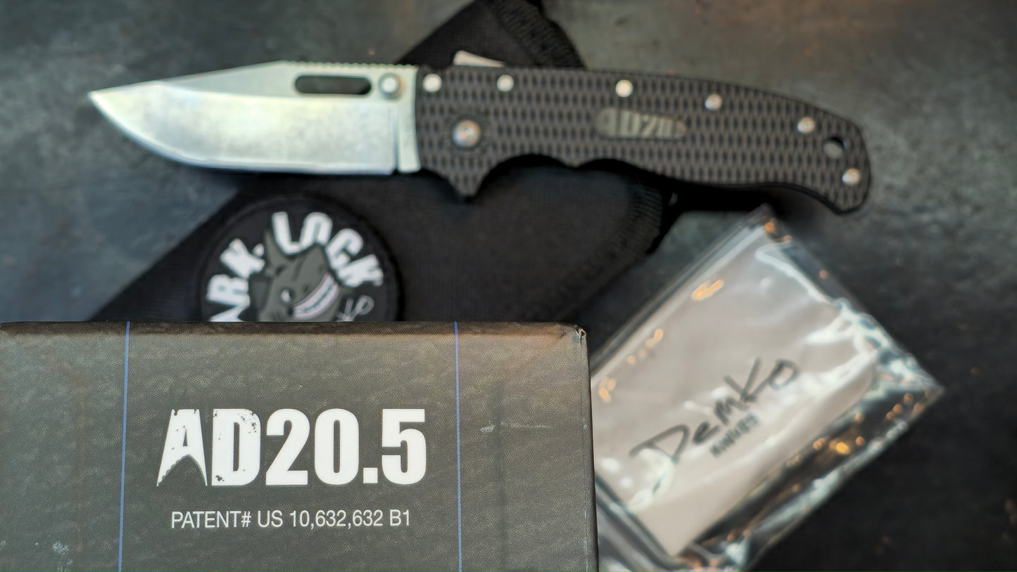 Demko AD20.5 Folding Knife Black Grivory Handle AUS10A (NEW)