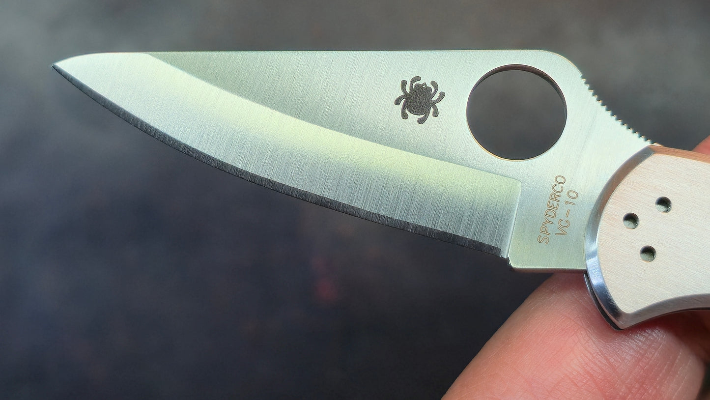 Spyderco Delica Plain Edge VG10 Satin Steel (NEW)
