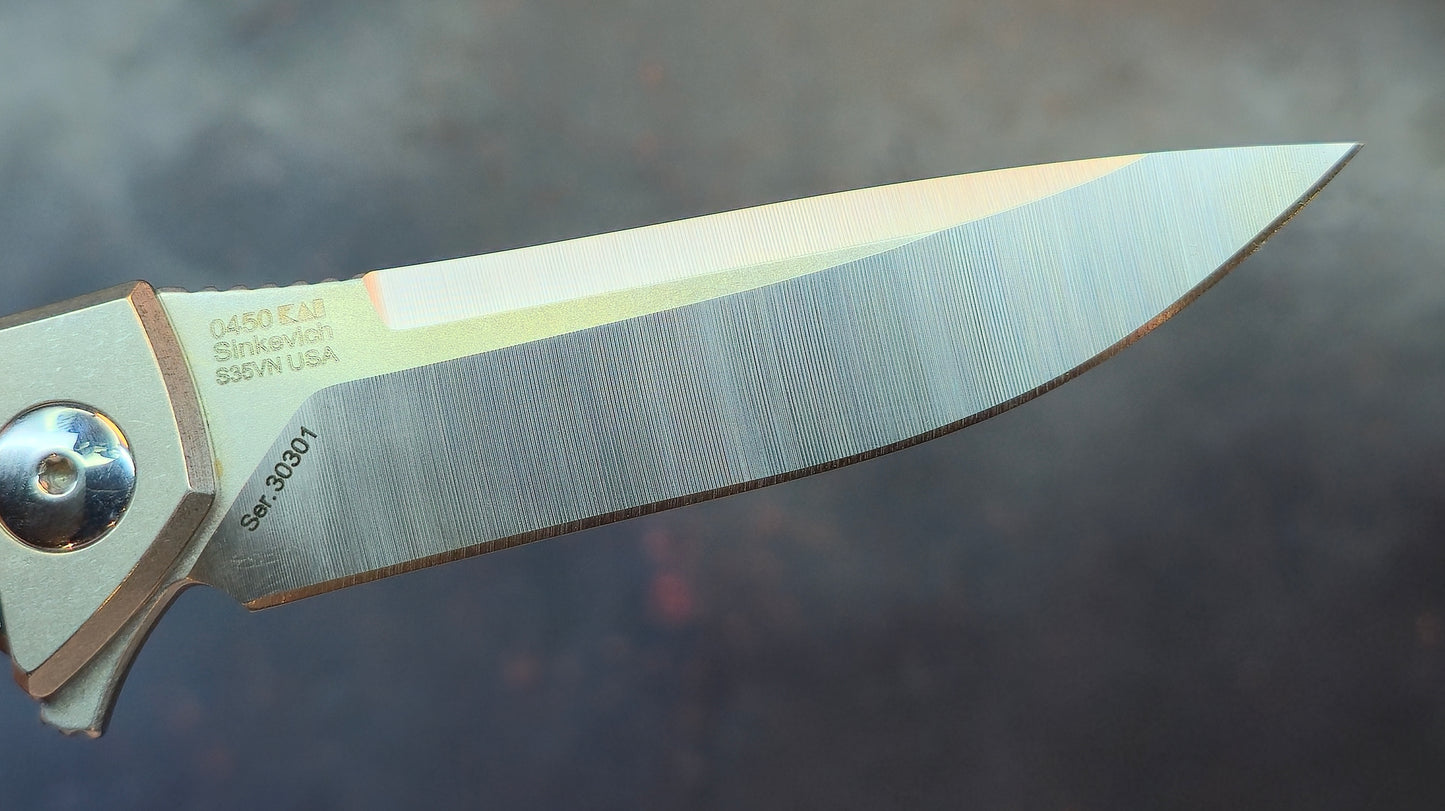 Zero Tolerance 0450 Sinkevich Flipper Titanium Handle S35VN (NEW)