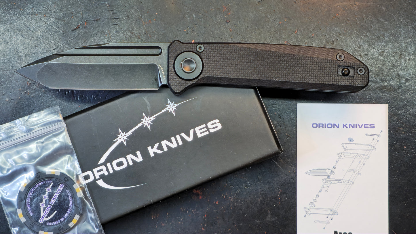 Orion Ares Black Blade/Black G10 14C28N (NEW)