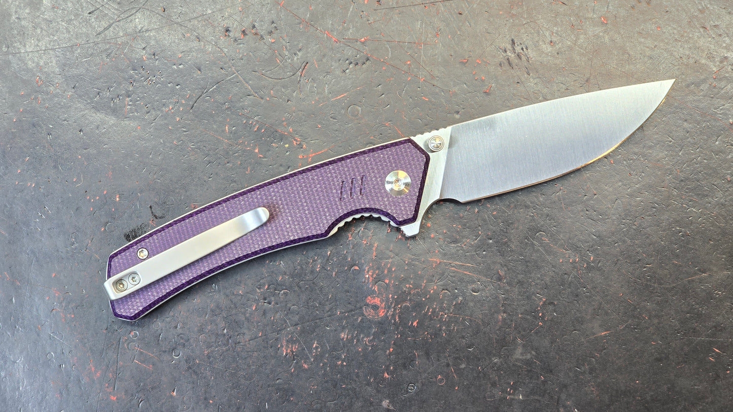 Civivi Merit Purple Canvas Micarta Handle 14C28N (NEW)
