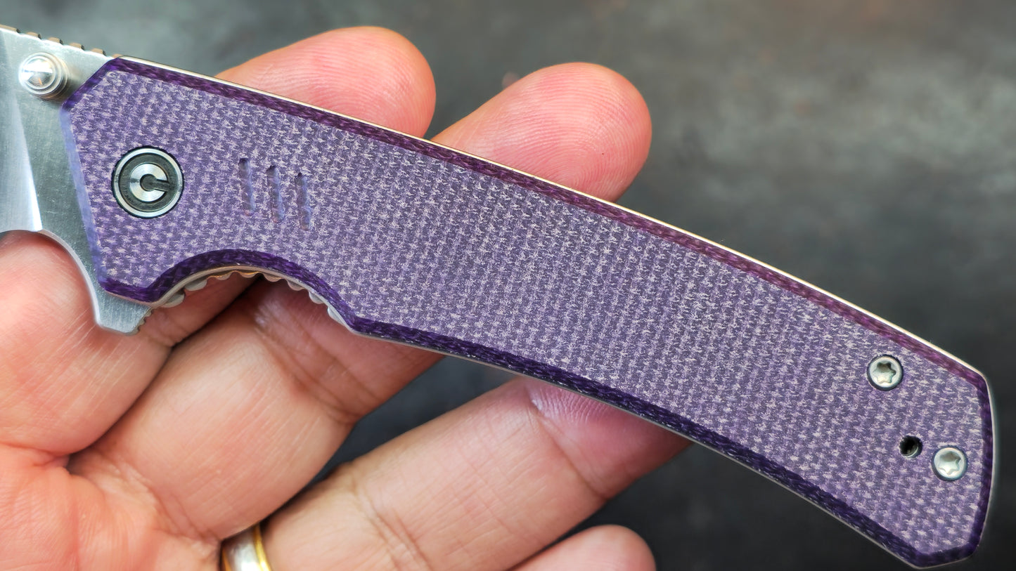Civivi Merit Purple Canvas Micarta Handle 14C28N (NEW)