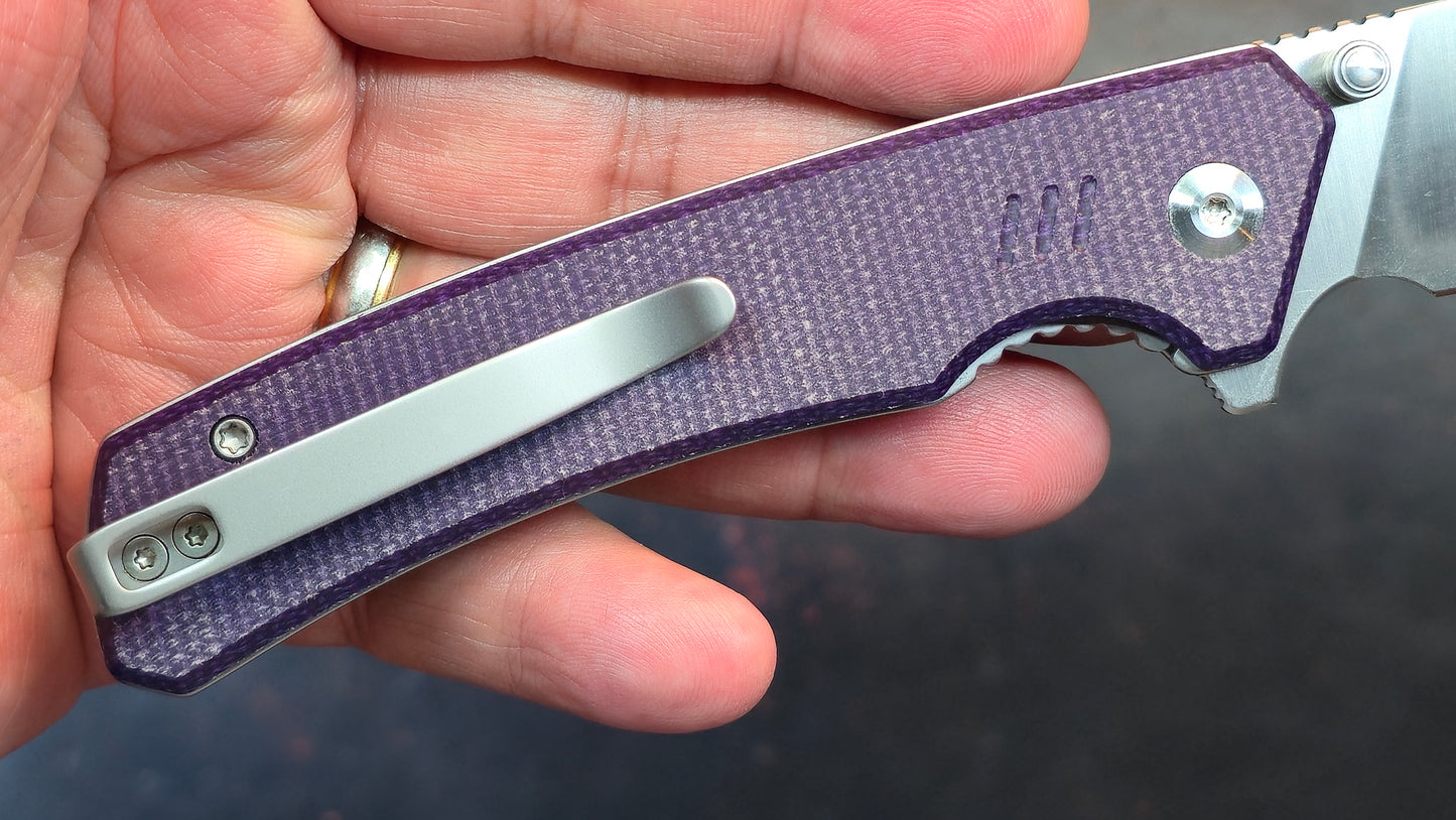 Civivi Merit Purple Canvas Micarta Handle 14C28N (NEW)