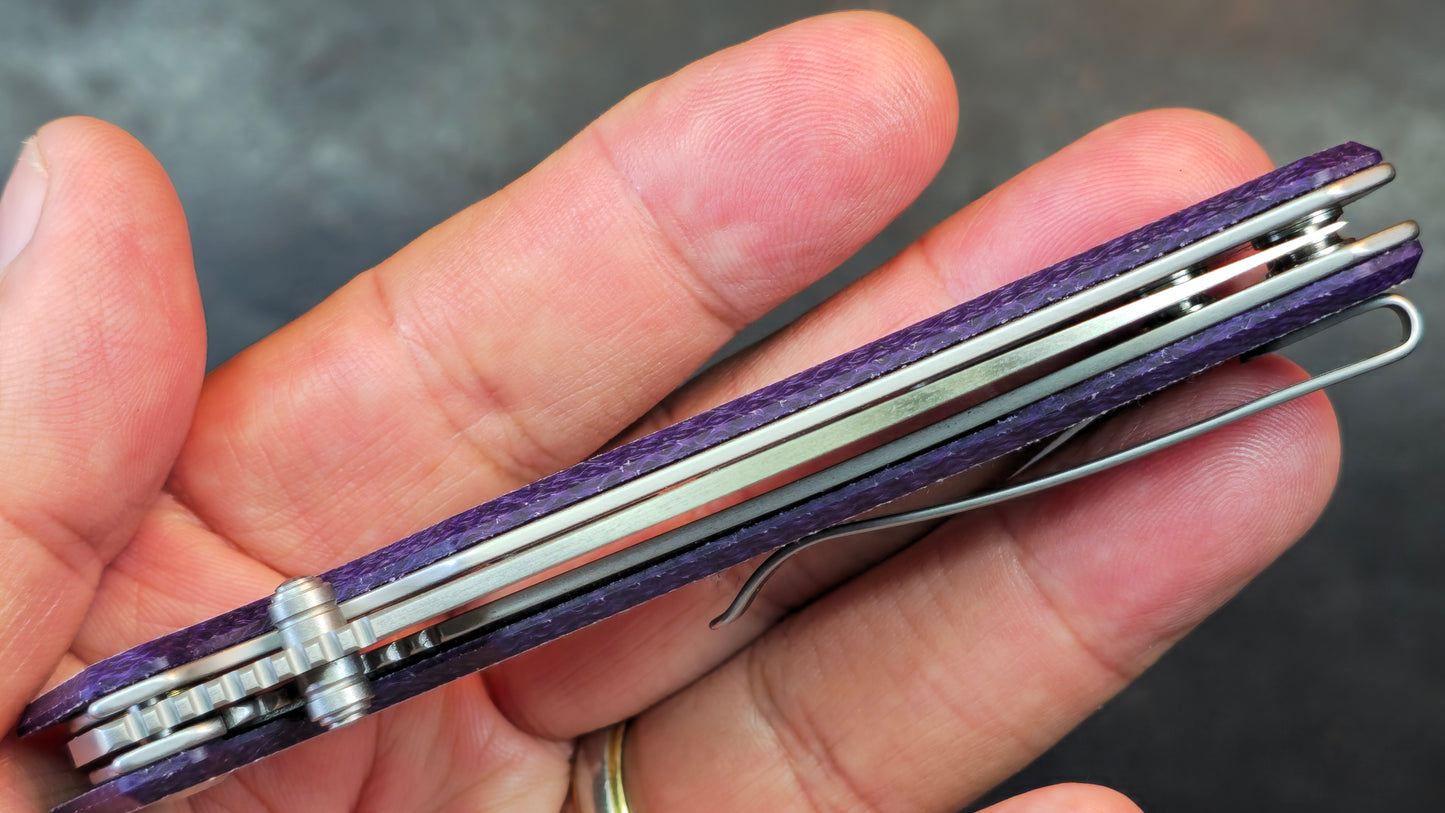 Civivi Merit Purple Canvas Micarta Handle 14C28N (NEW)
