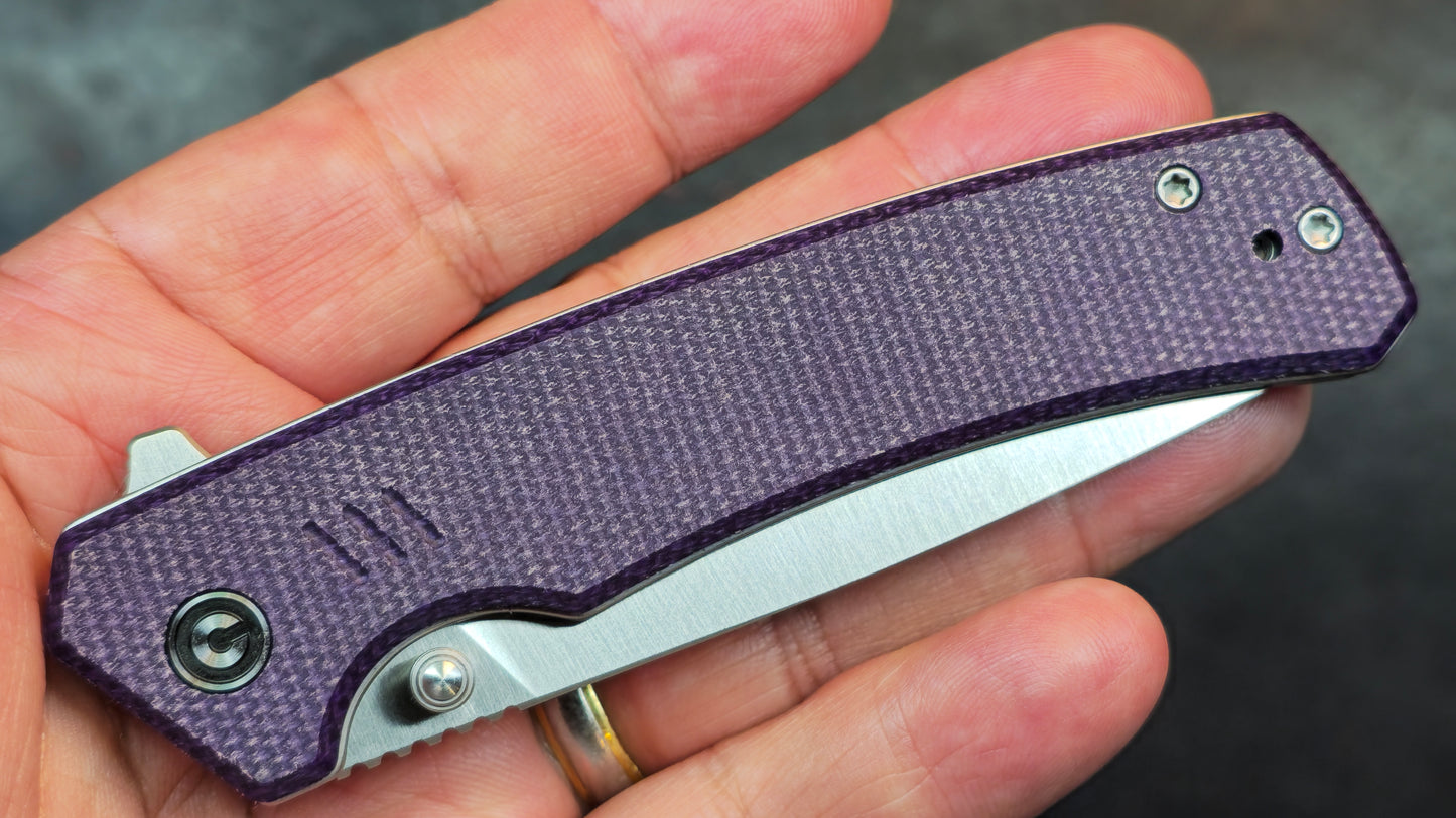 Civivi Merit Purple Canvas Micarta Handle 14C28N (NEW)