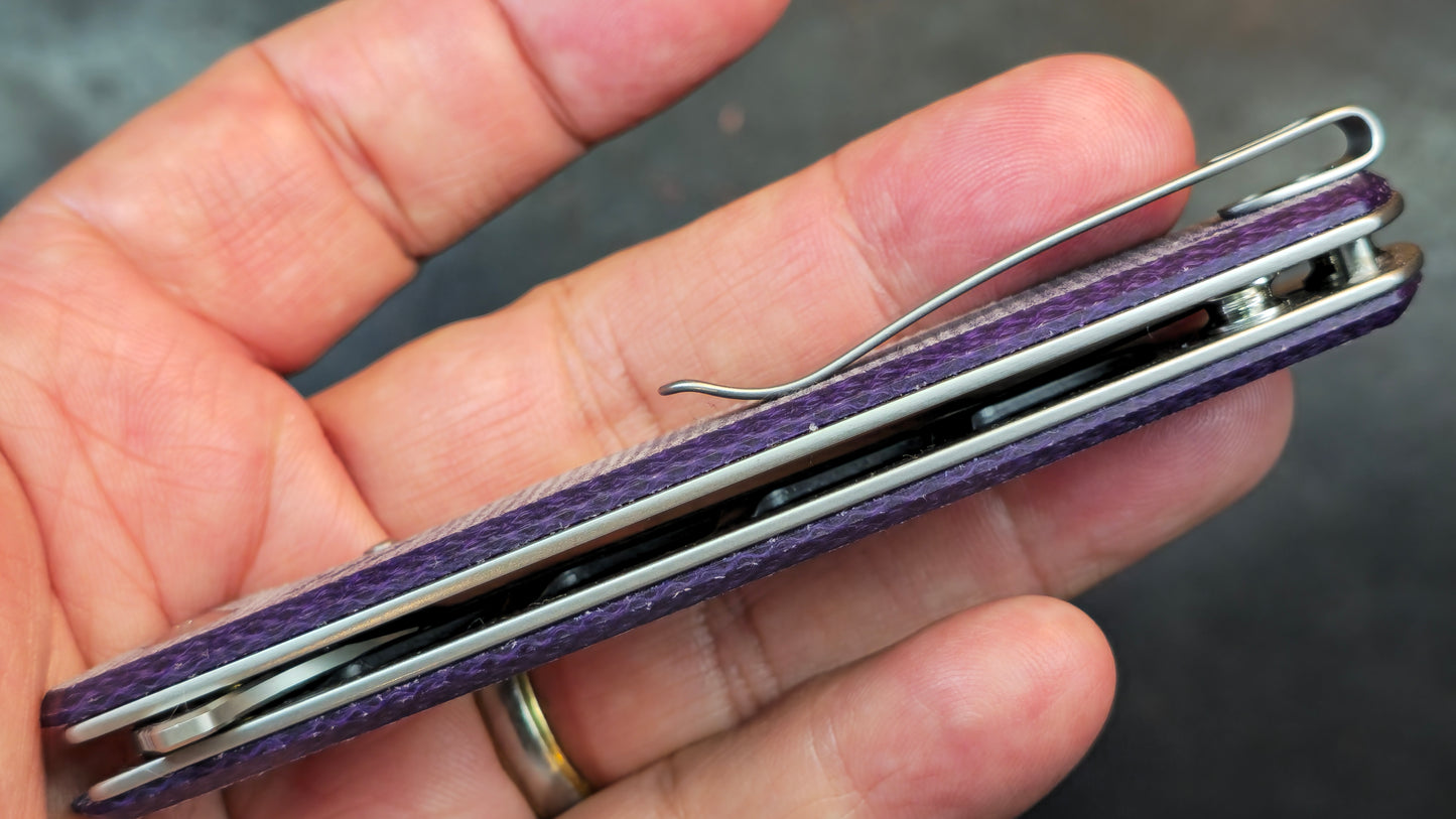 Civivi Merit Purple Canvas Micarta Handle 14C28N (NEW)