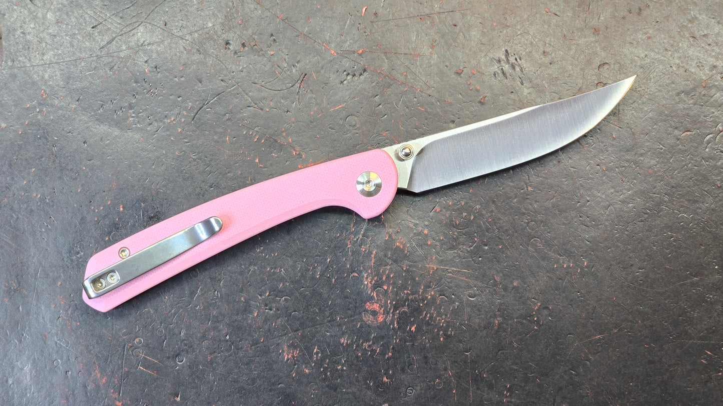 Sencut Skelfin Powder Pink G10 Handle 9Cr18MoV (NEW)
