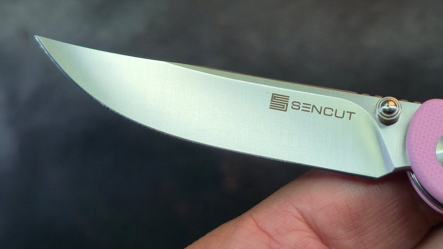 Sencut Skelfin Powder Pink G10 Handle 9Cr18MoV (NEW)