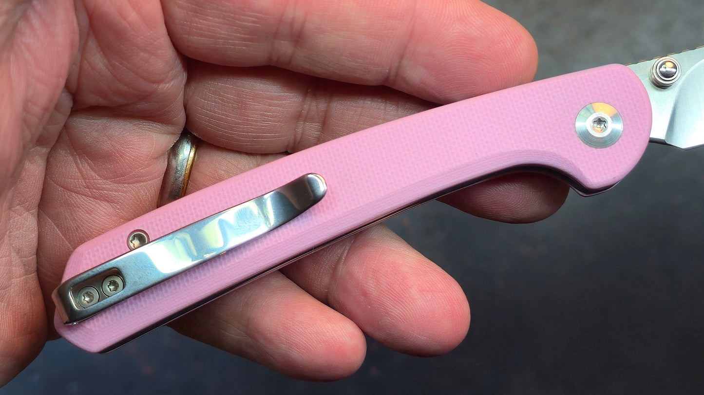 Sencut Skelfin Powder Pink G10 Handle 9Cr18MoV (NEW)