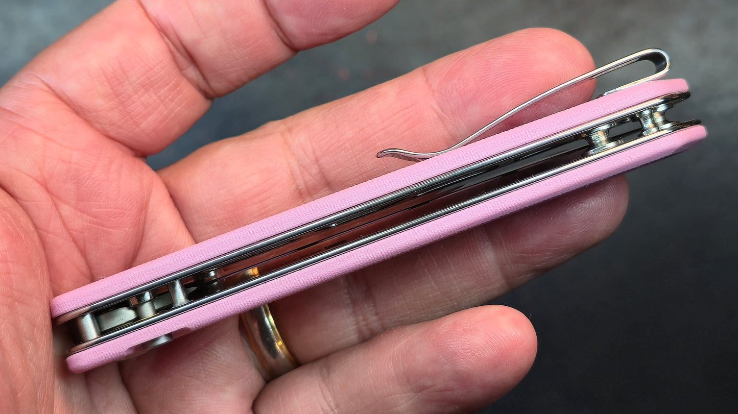 Sencut Skelfin Powder Pink G10 Handle 9Cr18MoV (NEW)