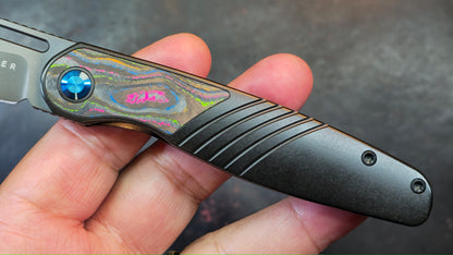 Kizer Raze Titanium/Color Camo 80's Handle S45VN (NEW)