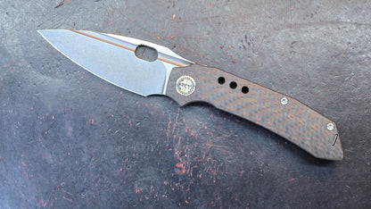 TwoSun TS582-M390-CF Folding Knife M390 (NEW)