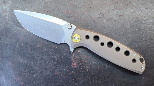 TwoSun TS590 Gray Titanium Handle Stonewash 14C28N (NEW)