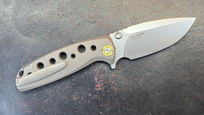 TwoSun TS590 Gray Titanium Handle Stonewash 14C28N (NEW)