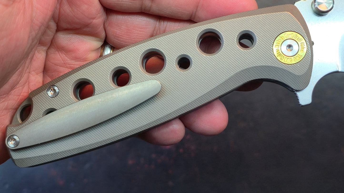 TwoSun TS590 Gray Titanium Handle Stonewash 14C28N (NEW)