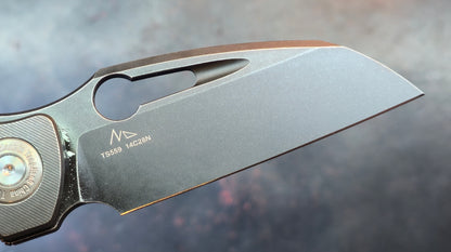 TwoSun TS559 Black Titanium Handle 14C28N Blade (NEW)
