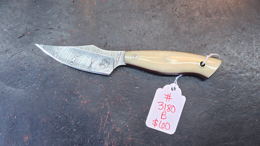 Knives Ranch 3180-B Bone Damascus (DISCOUNT APPLIED IN CART)