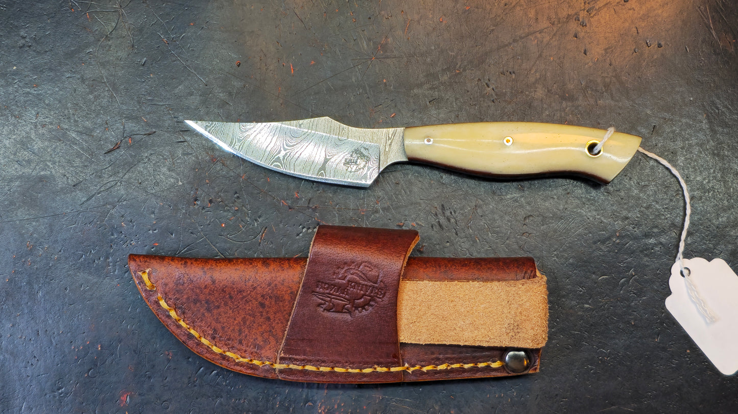 Knives Ranch 3180-B Bone Damascus (DISCOUNT APPLIED IN CART)