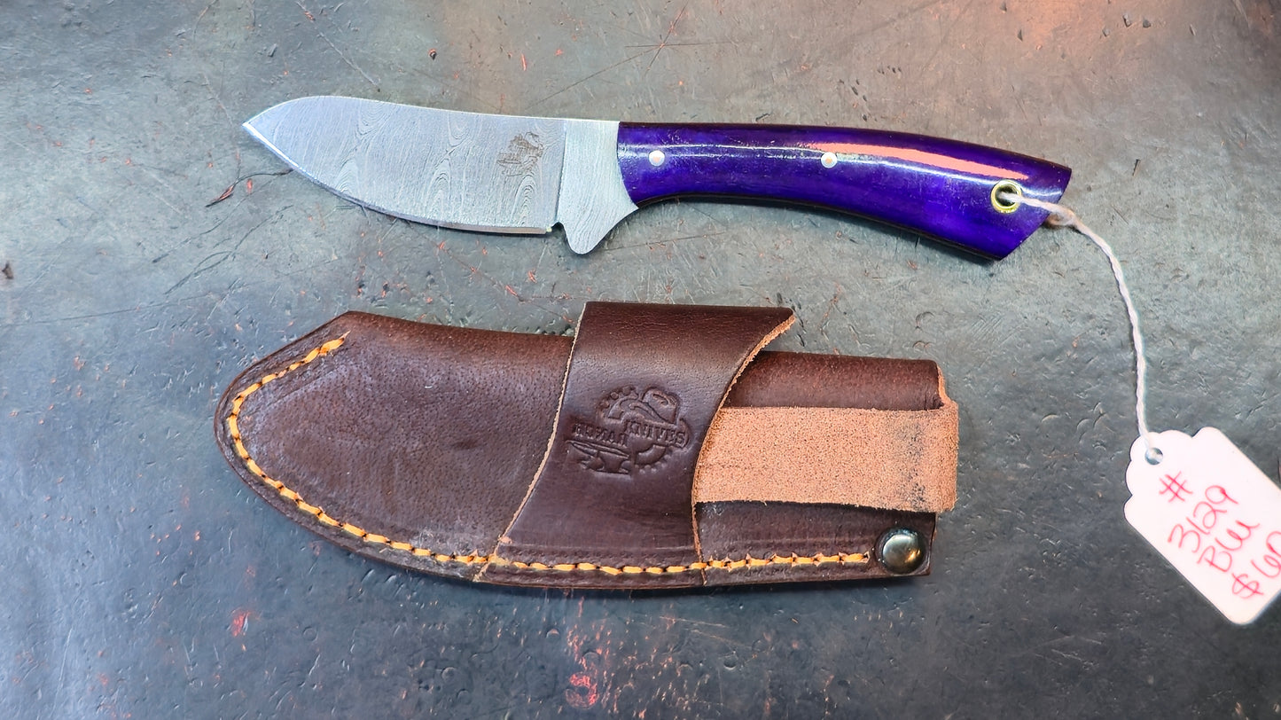 Knives Ranch 3129-BLU Bone Damascus (DISCOUNT APPLIED IN CART)