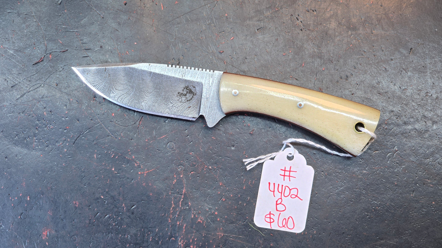 Knives Ranch 4402-B Bone Damascus (DISCOUNT APPLIED IN CART)