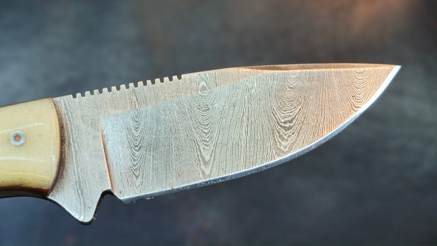 Knives Ranch 4402-B Bone Damascus (DISCOUNT APPLIED IN CART)