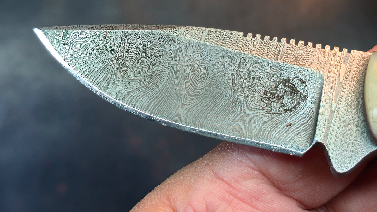 Knives Ranch 4402-B Bone Damascus (DISCOUNT APPLIED IN CART)