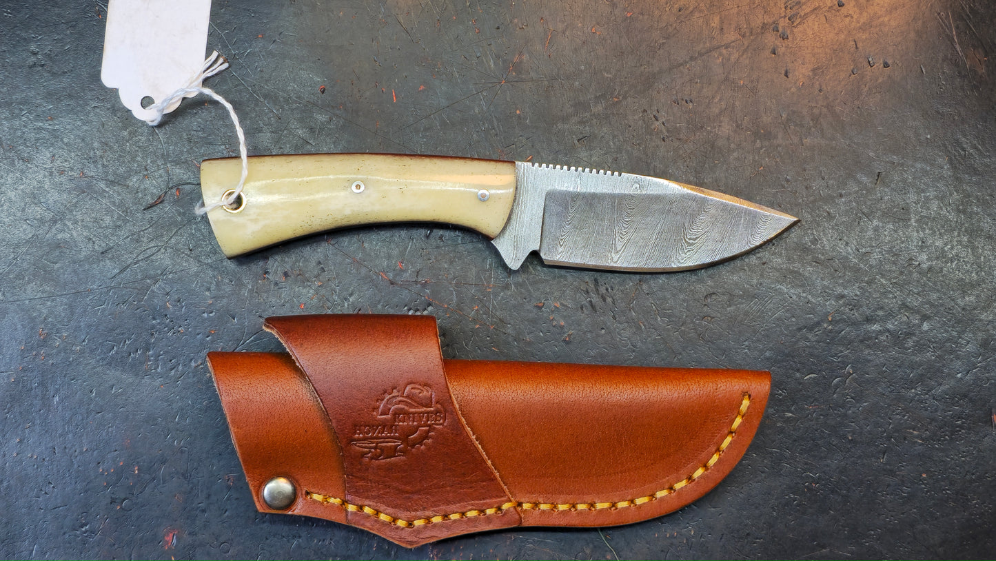 Knives Ranch 4402-B Bone Damascus (DISCOUNT APPLIED IN CART)