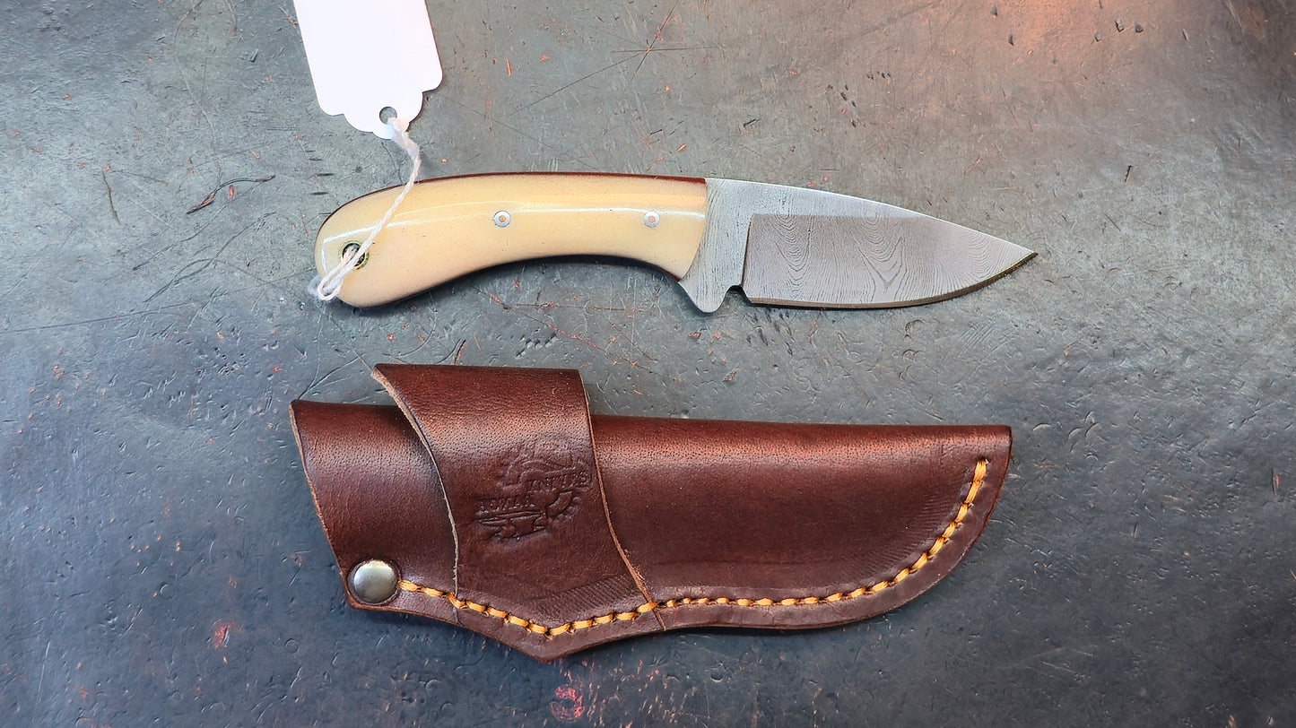 Knives Ranch 4404-B Bone Damascus (DISCOUNT APPLIED IN CART)
