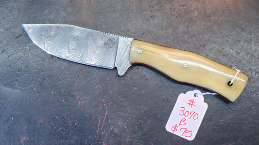 Knives Ranch 3070-B Bone Damascus (DISCOUNT APPLIED IN CART)