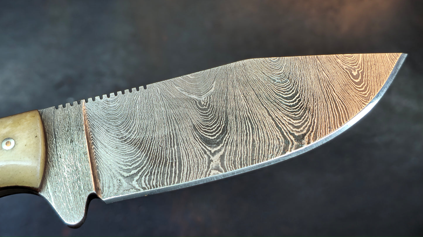 Knives Ranch 3070-B Bone Damascus (DISCOUNT APPLIED IN CART)