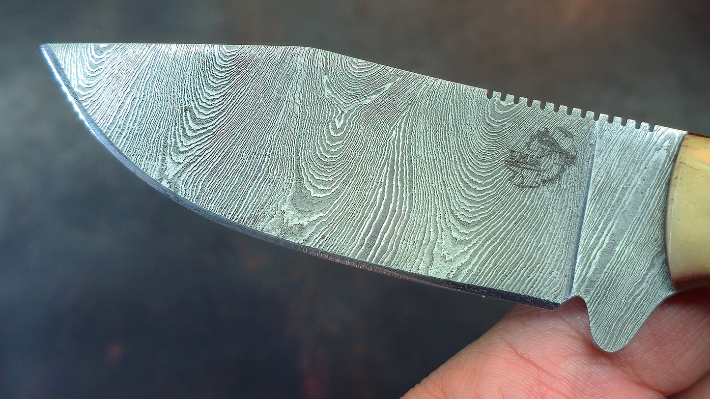 Knives Ranch 3070-B Bone Damascus (DISCOUNT APPLIED IN CART)