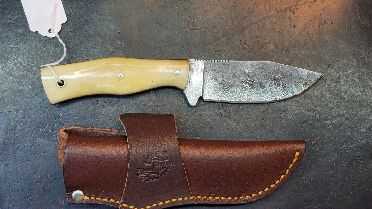 Knives Ranch 3070-B Bone Damascus (DISCOUNT APPLIED IN CART)