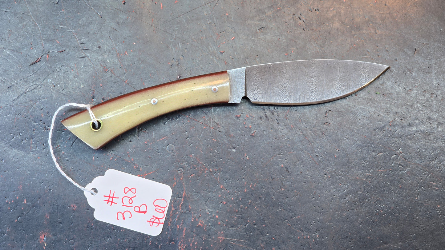 Knives Ranch 3128-B Bone Damascus (DISCOUNT APPLIED IN CART)